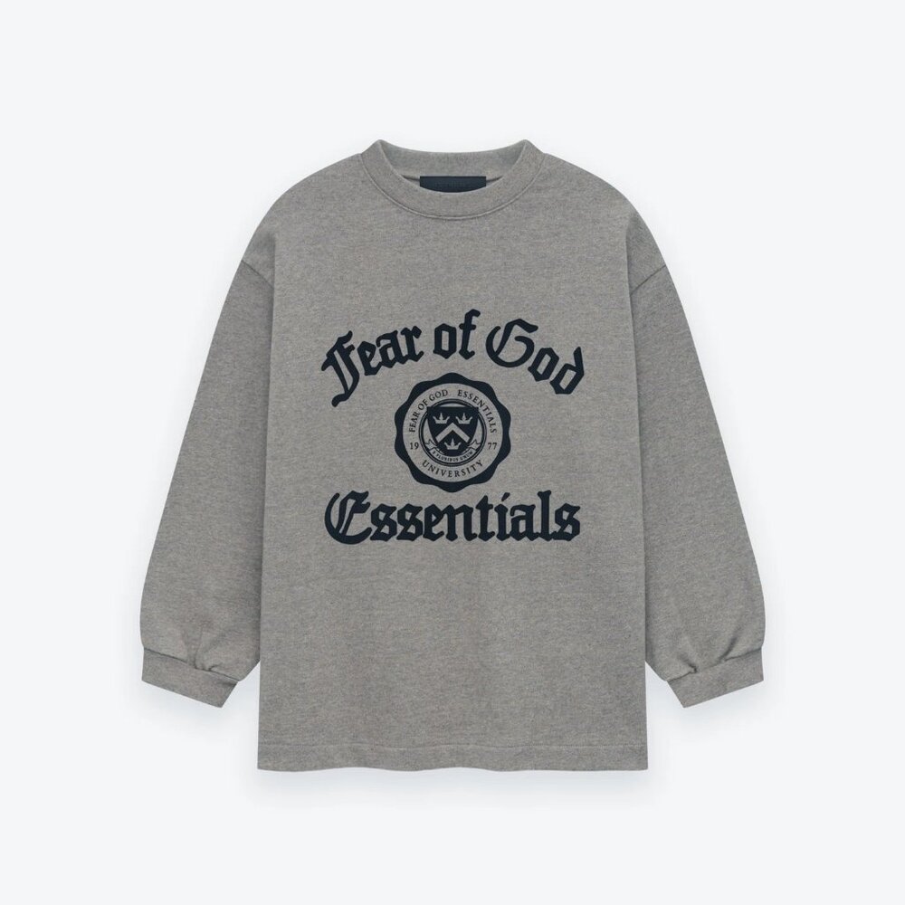 ESSENTIALS Long-sleeved T-shirt with Sanskrit emblem